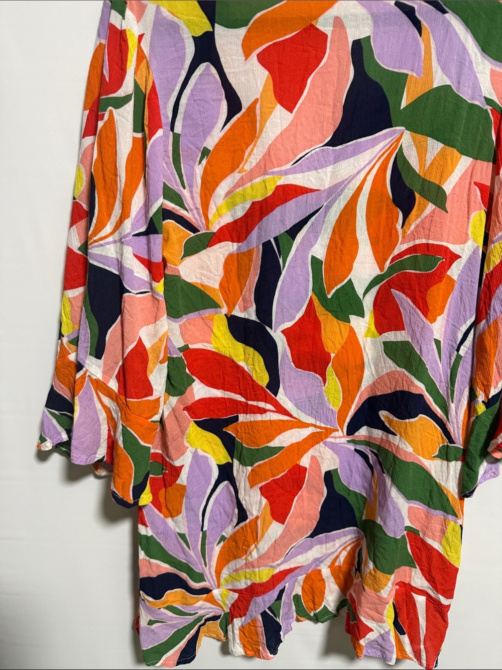 Anne Cole Womens Tropical Leaf Print V-Neck Swim Cover-Up Dress Multicolor XS/S - Picture 10 of 12